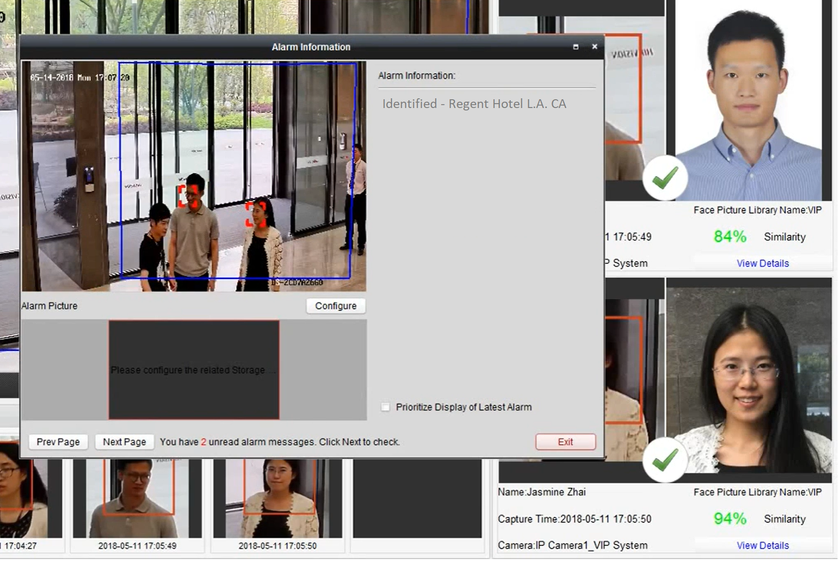 Facial ID Capture with Surveillance Camera