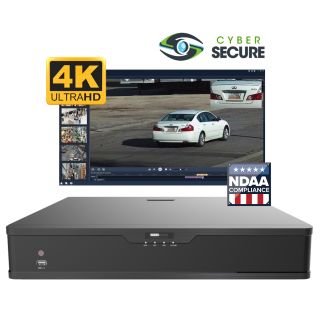 (CS16-4K) 16 Channel Security NVR, NDAA Certified, Advanced AI