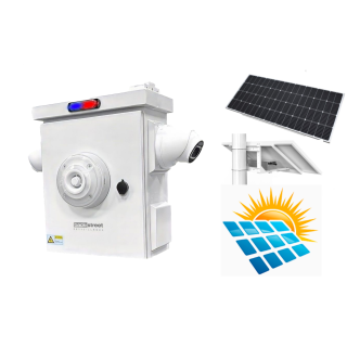 Solar Jobsite CCTV Video Surveillance System. Solar Powered & Cellular Communications