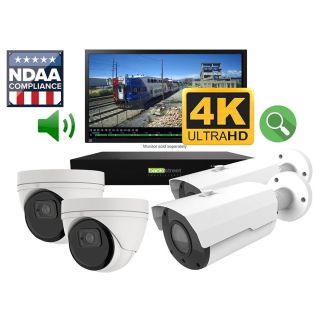 Dome & Bullet System Security Cameras System - 4K Clarity with Color Night Vision