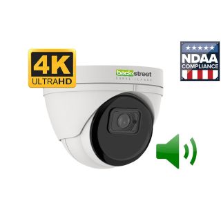 Indoor Outdoor White Turret Vandal Dome with Audio