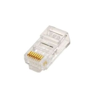 (RJ45) Network Cable Fitting for Cat6 and Cat6e, Crimp-on
