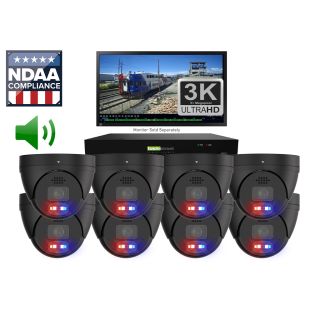 (ProKit8-60VB) 8 Black Turret Dome Security Camera System