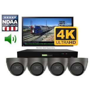 4K Video Security System Easy DIY Installation - Black CCTV Cameras