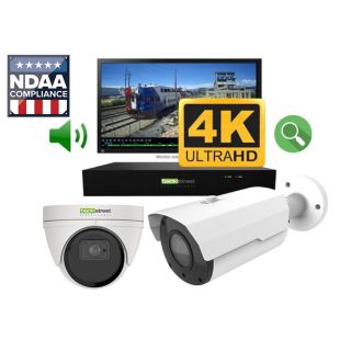 Security Camera Kit: (1) Vandal Dome, (1) Outdoor Long Range 4K camera with Zoom Lens