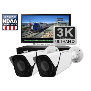 2 Long Range Security Camera DIY System with Motorized Zoom