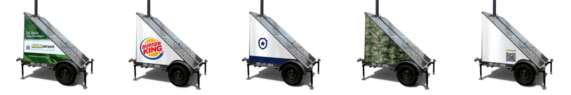 Custom wraps for surveillance trailers